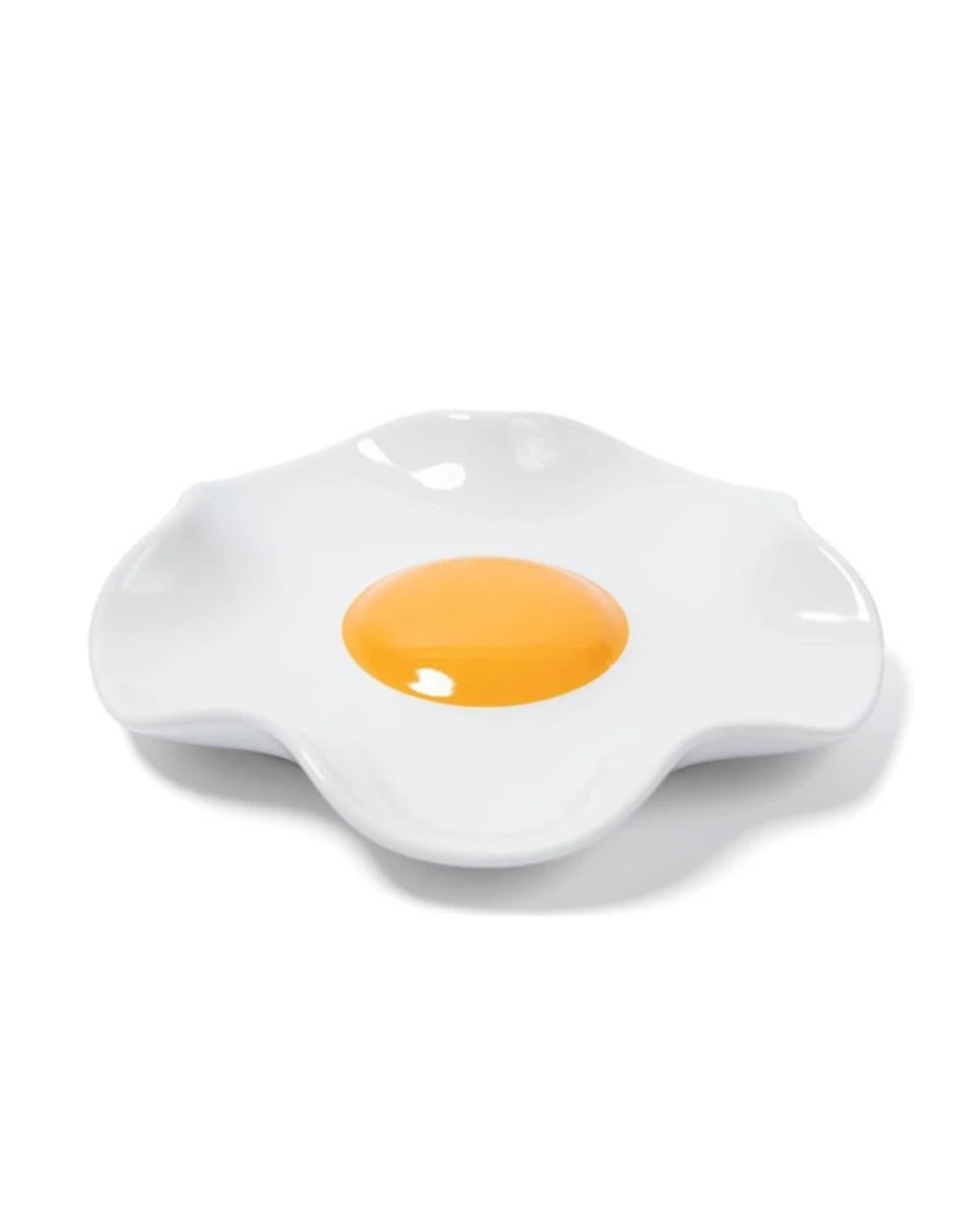 Descanso de Colher de Cerâmica em Formato de Ovo Frito