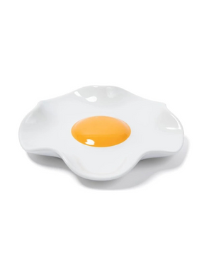 Descanso de Colher de Cerâmica em Formato de Ovo Frito