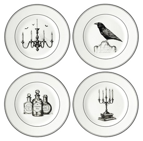 Conjunto de pratos de sobremesa Halloween - 4 Peças