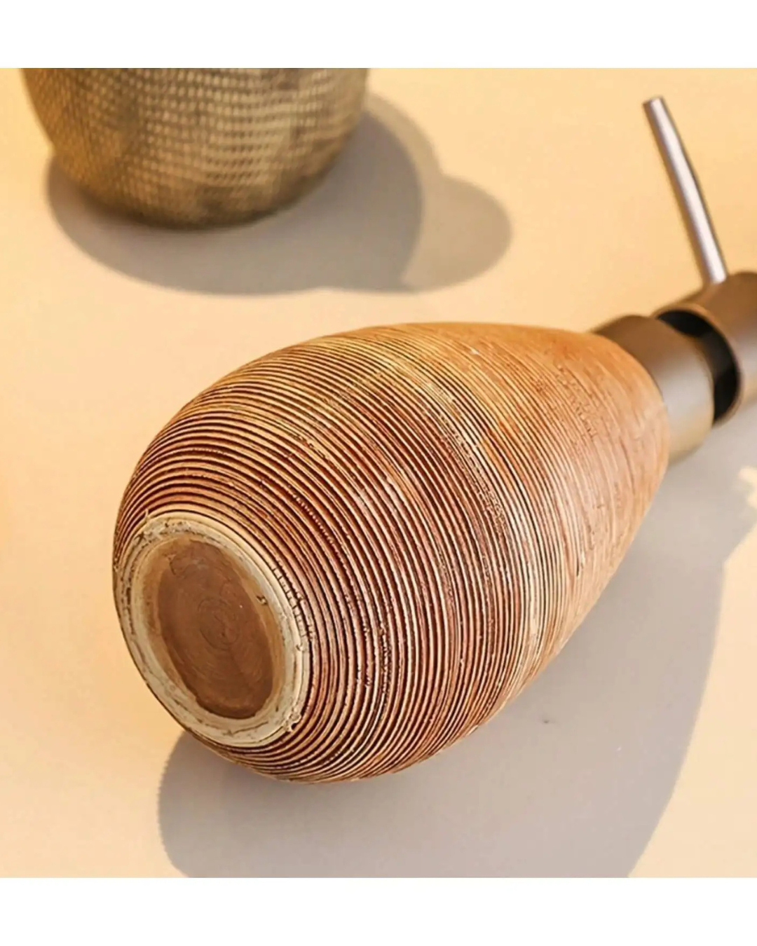 Dispenser de Sabonete em Cerâmica Estilo Retrô com Bomba Para Cozinha e Banheiro