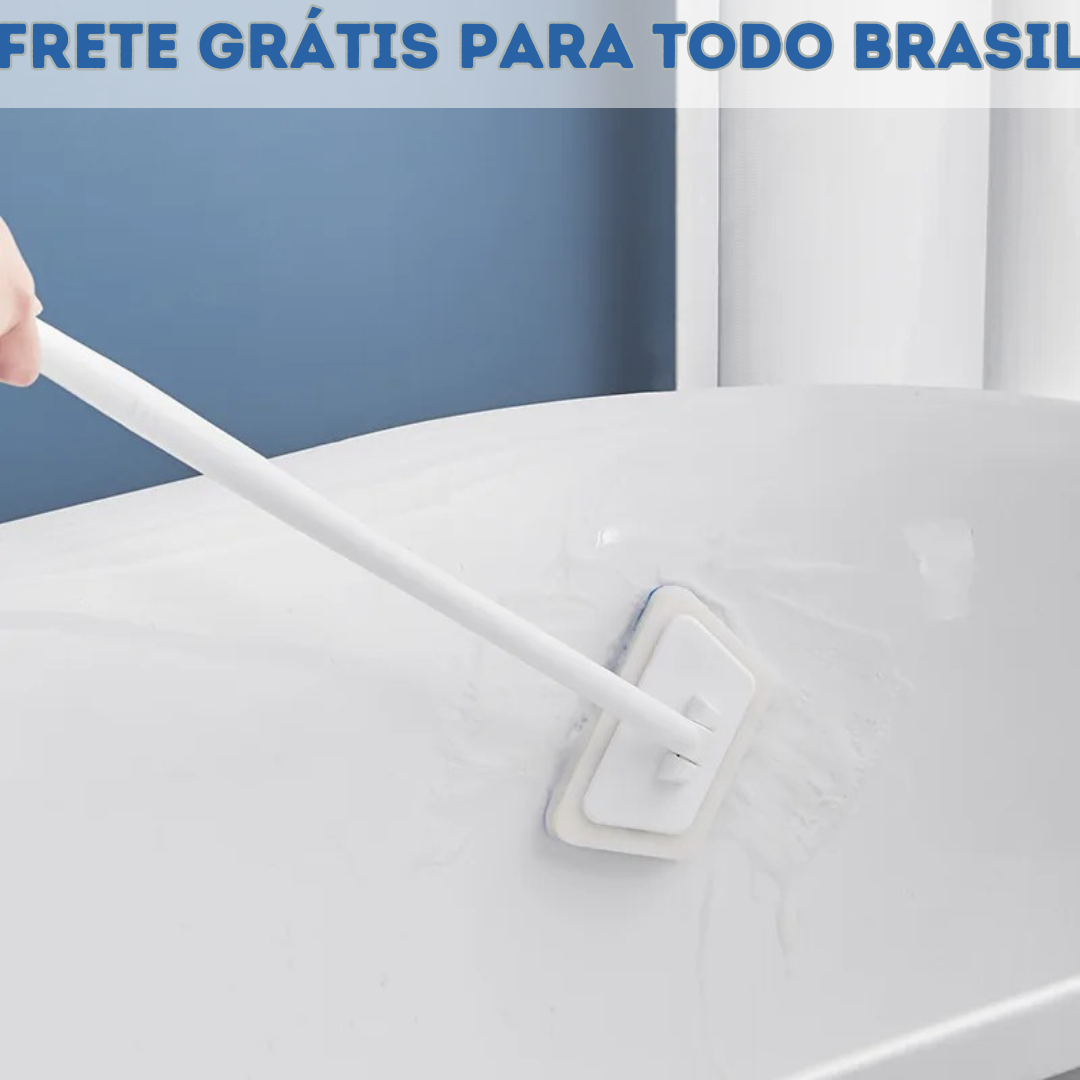 Escova de Limpeza Multifuncional com Cabo Longo Removível - PAGUEI 1 E LEVE 3 + FRETE GRÁTIS