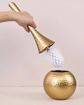Escova de Vaso Sanitário com Suporte Dourado ou Prata