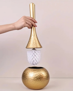 Escova de Vaso Sanitário com Suporte Dourado ou Prata