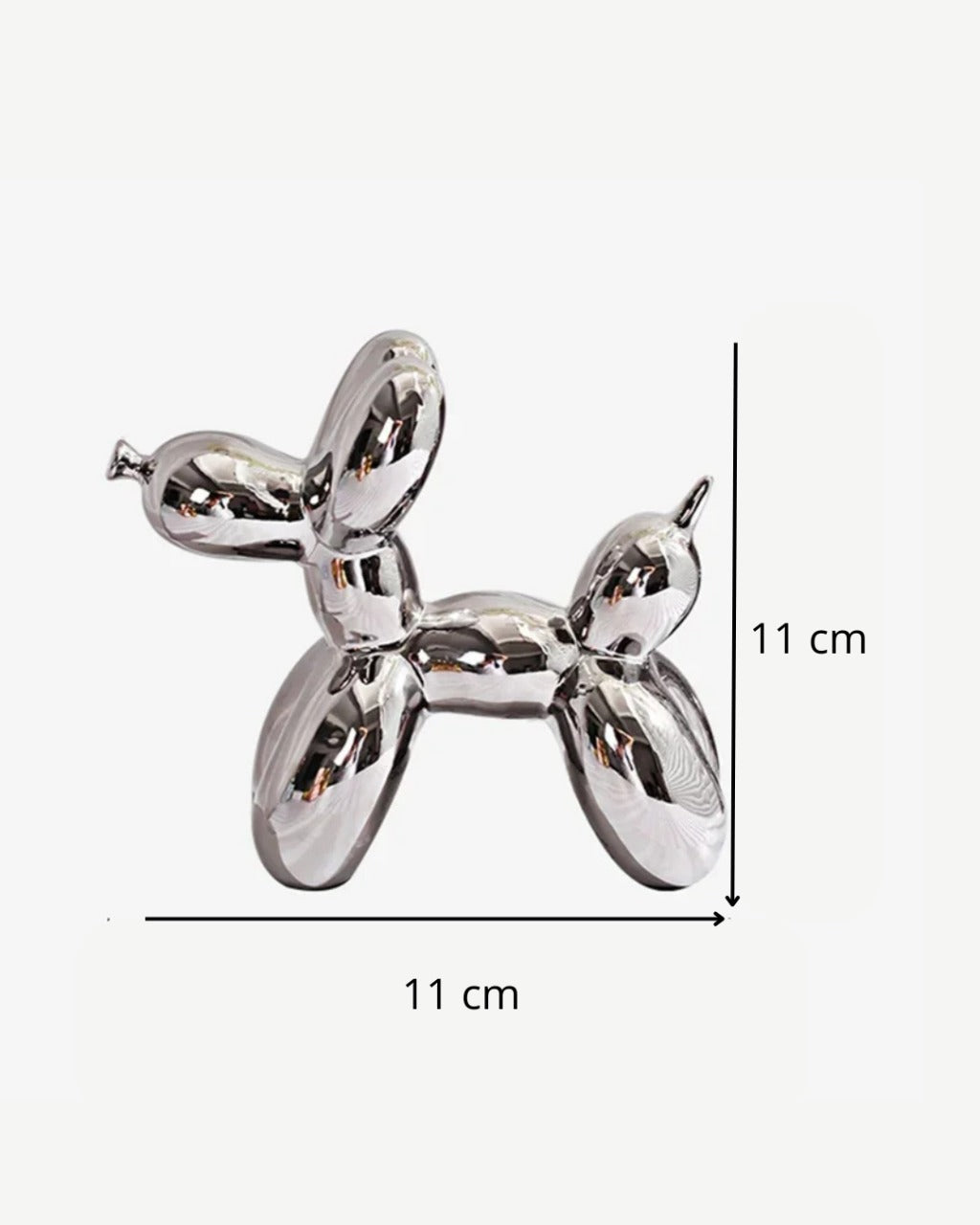 Escultura de Cachorro Balão em Cerâmica Decoração Moderna para Sala e Escritório