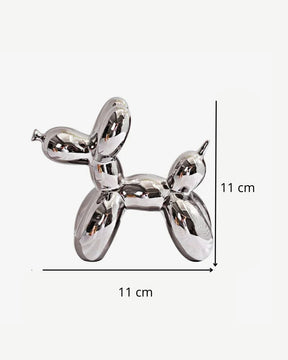 Escultura de Cachorro Balão em Cerâmica Decoração Moderna para Sala e Escritório