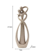 Escultura de Casal Abraçado Decoração Afetiva para Sala Quarto ou Escritório