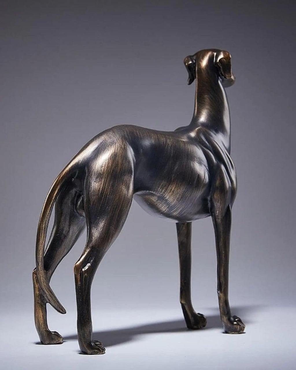 Estátua de Cachorro Galgo em Resina Decoração Elegante para Sala ou Escritório