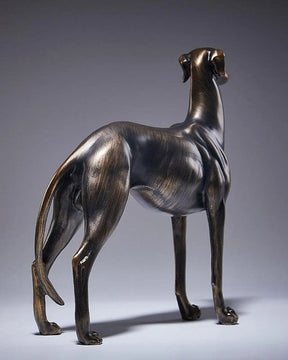 Estátua de Cachorro Galgo em Resina Decoração Elegante para Sala ou Escritório