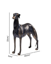 Estátua de Cachorro Galgo em Resina Decoração Elegante para Sala ou Escritório