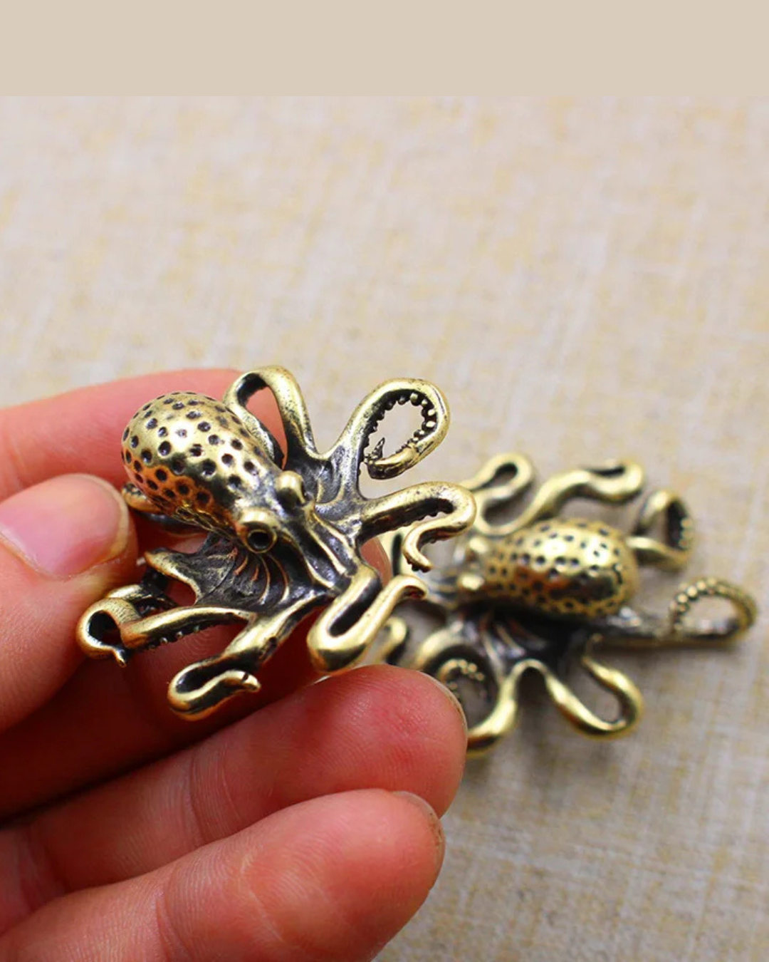 Estatueta de Polvo em Latão Vintage Miniatura Decorativa Retrô para Casa