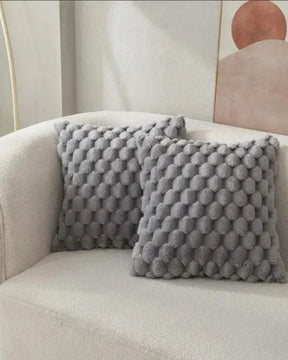 Fronha 3D de Pelúcia Macia com Padrão Abacaxi 45x45cm Para Sofá Sala ou Quarto