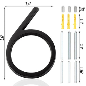 Números identificadores para residências grandes, efeito 3d - LuxuriousLabels