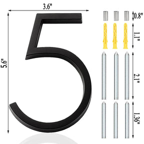 Números identificadores para residências grandes, efeito 3d - LuxuriousLabels