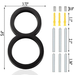 Números identificadores para residências grandes, efeito 3d - LuxuriousLabels