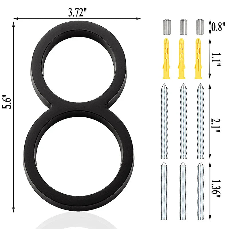 Números identificadores para residências grandes, efeito 3d - LuxuriousLabels
