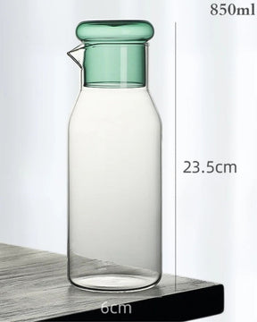 Jarra de Vidro Transparente Resistente ao Calor Para Água Suco e Café