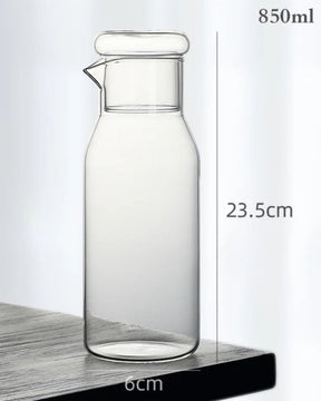 Jarra de Vidro Transparente Resistente ao Calor Para Água Suco e Café