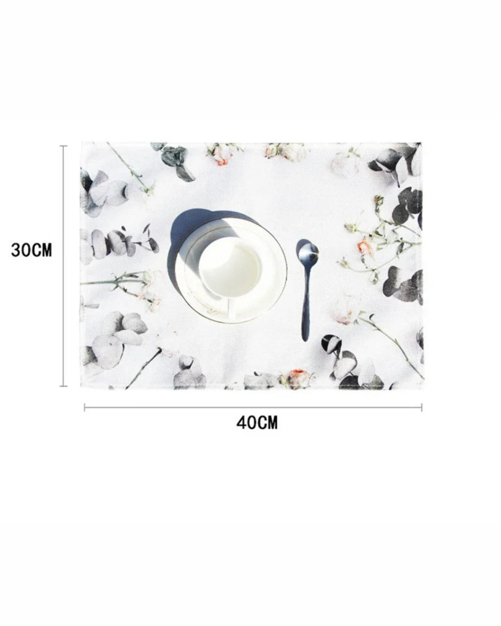 Jogo Americano Azul com Estampa de Limão 4 Peças