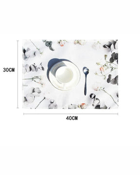 Jogo Americano Azul com Estampa de Limão 4 Peças