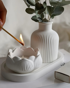 Kit 3 Moldes de Silicone para Vaso, Porta-Copos e Bandeja Decorativa