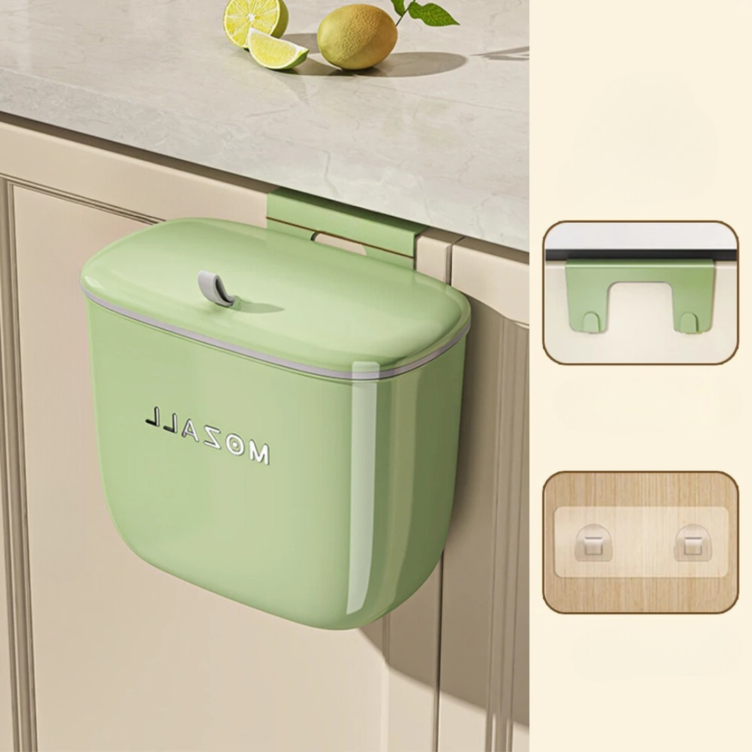 Lixeira de Compostagem Suspensa com Tampa para Cozinha