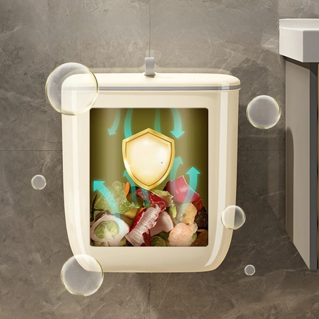 Lixeira de Compostagem Suspensa com Tampa para Cozinha