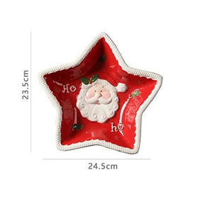 Louça de Cerâmica Natalina com Papai Noel em Relevo