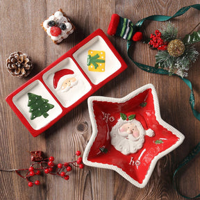 Louça de Cerâmica Natalina com Papai Noel em Relevo