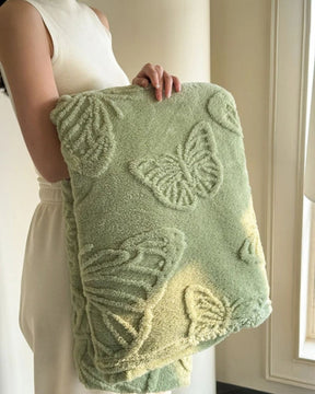 Manta de Flanela 3D com Borboleta Cobertor Quente para Todas as Estações