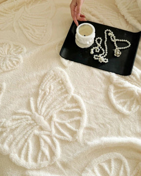 Manta de Flanela 3D com Borboleta Cobertor Quente para Todas as Estações