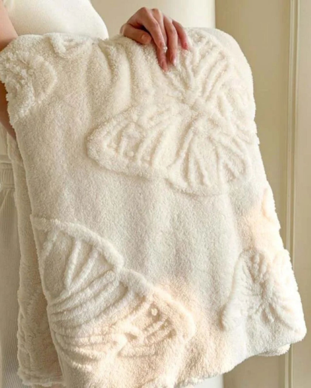 Manta de Flanela 3D com Borboleta Cobertor Quente para Todas as Estações