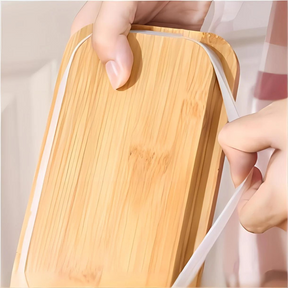 Manteigueira de Cerâmica com Tampa de Bambu e Espátula