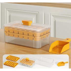Molde de Cubo de Gelo com Compartimento e Caixa de Armazenamento