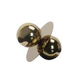 Ornamentos Esféricos de Metal Dourado