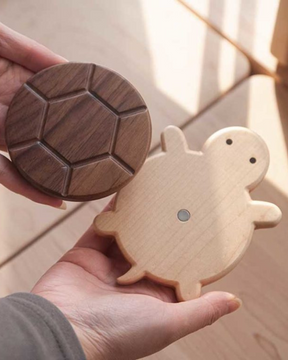 Porta-Copos de Madeira Nogueira Preta Tartaruga Utensílio de Mesa