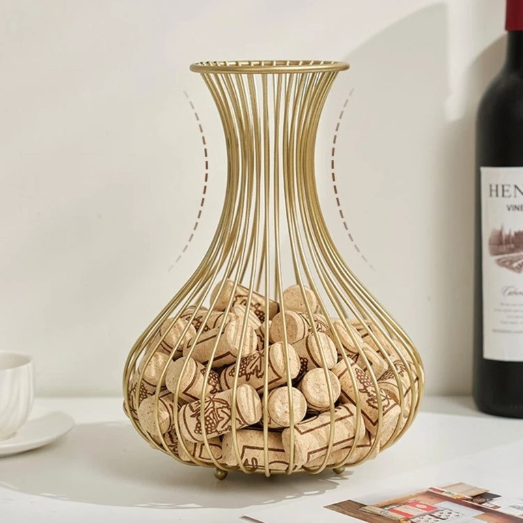 Porta Rolhas Decorativo de Metal para Bar ou Cozinha