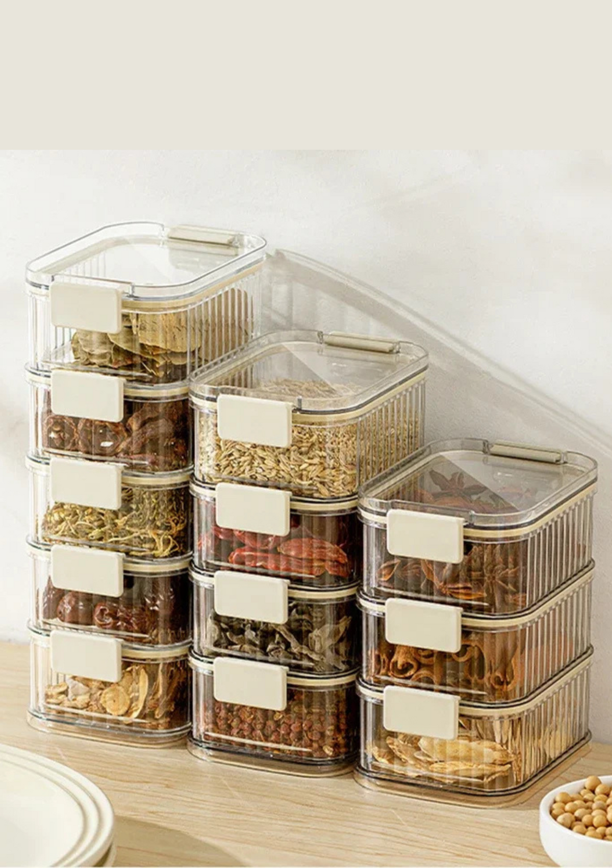 Pote de Vedação Empilhável Caixa de Armazenamento