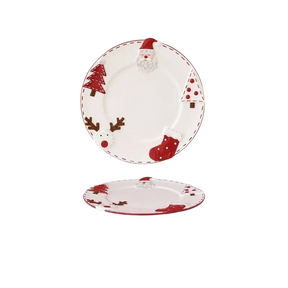 Prato em Cerâmica com Tema Natalino