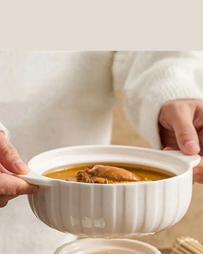 Prato de Cerâmica Térmico para Servir Refeições Quentes