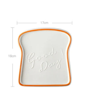 Prato de Cerâmica em Formato de Pão Ideal para Café da Manhã e Sobremesas