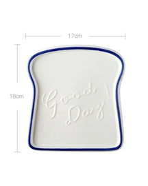 Prato de Cerâmica em Formato de Pão Ideal para Café da Manhã e Sobremesas