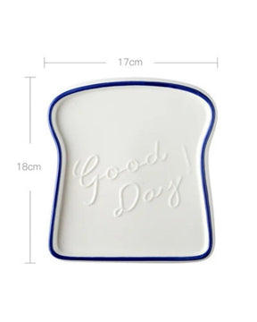 Prato de Cerâmica em Formato de Pão Ideal para Café da Manhã e Sobremesas