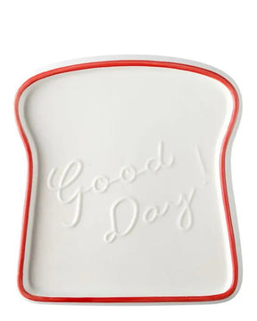 Prato de Cerâmica em Formato de Pão Ideal para Café da Manhã e Sobremesas