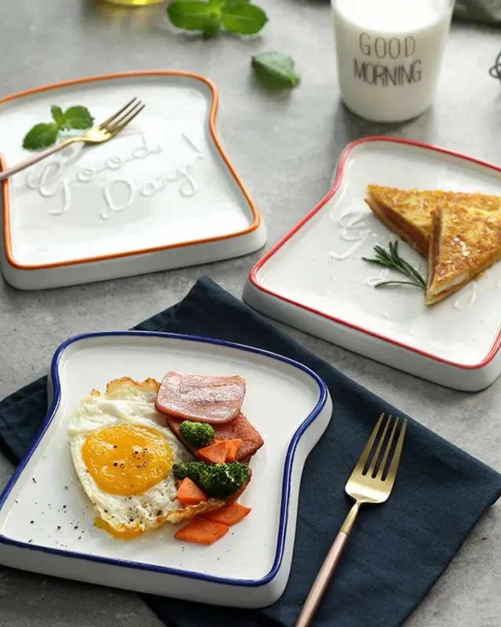 Prato de Cerâmica em Formato de Pão Ideal para Café da Manhã e Sobremesas
