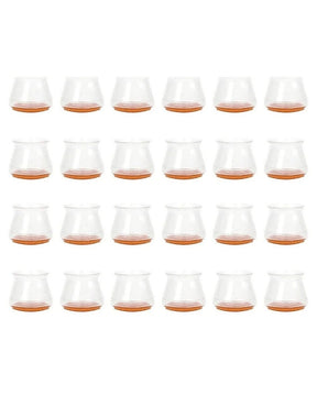 Protetores de Silicone para Pés de Cadeira com Feltro 360º  Kit 4 ou 24 Peças