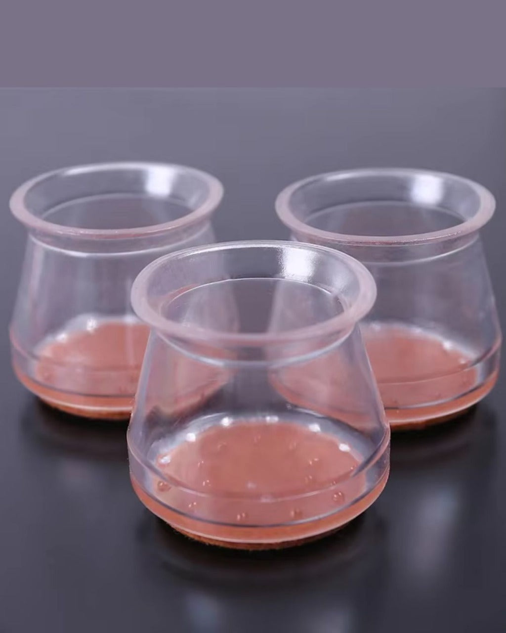 Protetores de Silicone para Pés de Cadeira com Feltro 360º  Kit 4 ou 24 Peças