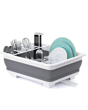 Rack Dobrável de Secagem para Louça em Silicone  Portátil e Prático