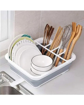 Rack Dobrável de Secagem para Louça em Silicone  Portátil e Prático