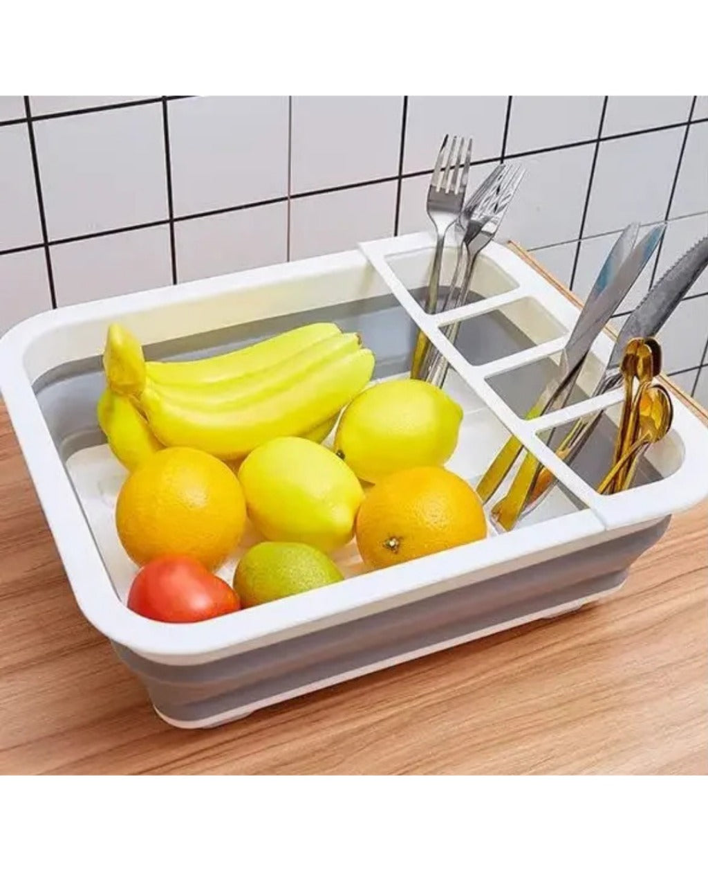 Rack Dobrável de Secagem para Louça em Silicone  Portátil e Prático