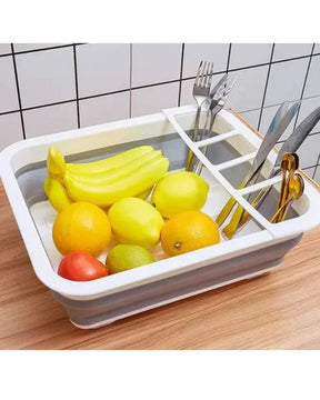 Rack Dobrável de Secagem para Louça em Silicone  Portátil e Prático